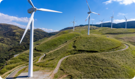 太陽光・風力を含む再エネ事業の豊富な実績